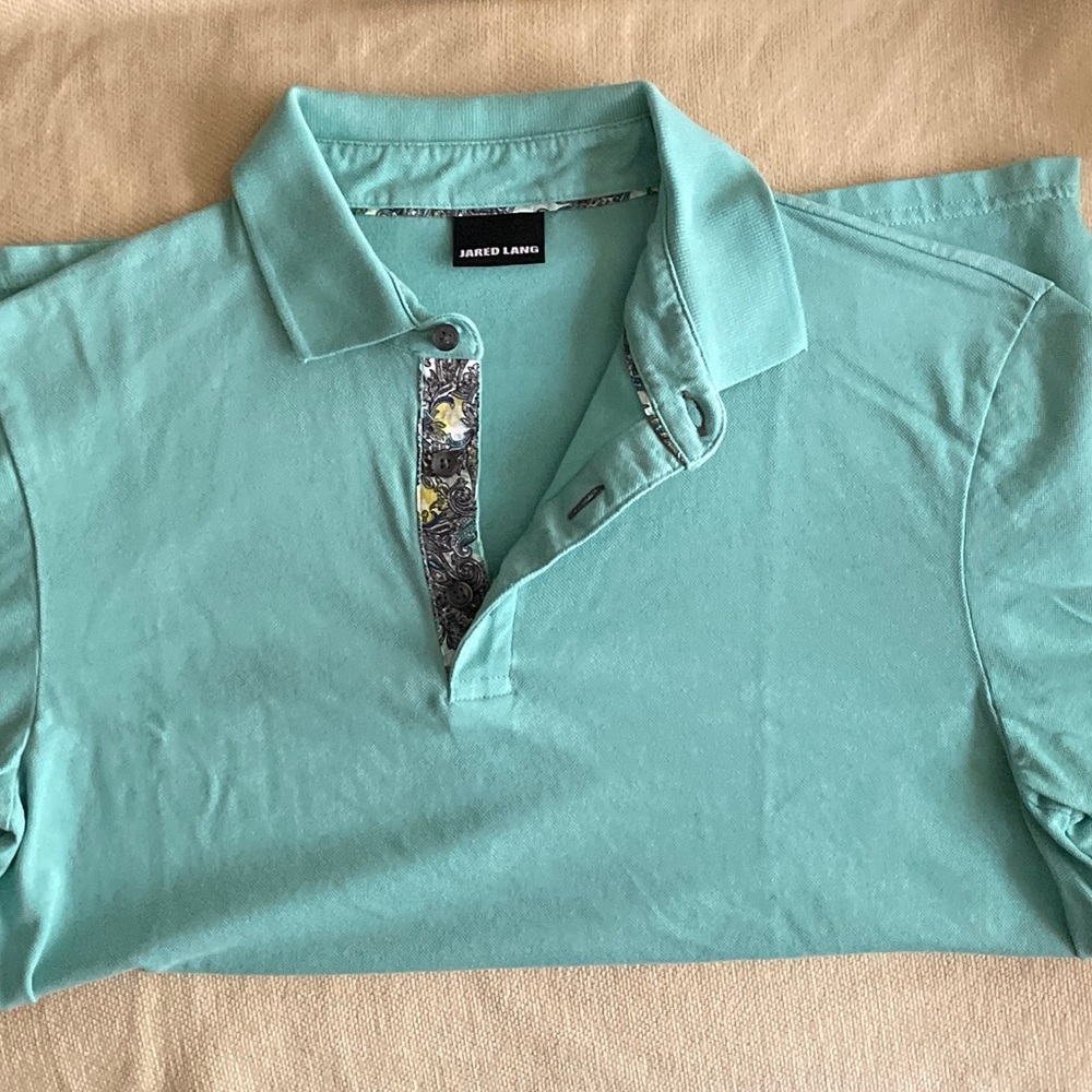 Jared Lang Polo Shirt Mens Med Short Sleeve